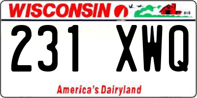 WI license plate 231XWQ