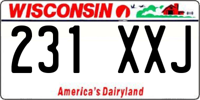 WI license plate 231XXJ