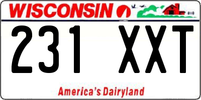 WI license plate 231XXT