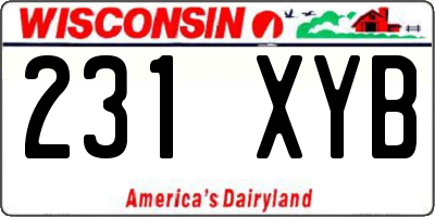 WI license plate 231XYB