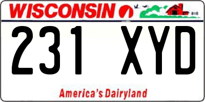 WI license plate 231XYD