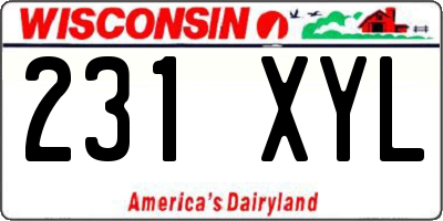WI license plate 231XYL