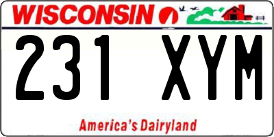 WI license plate 231XYM