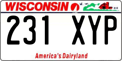 WI license plate 231XYP