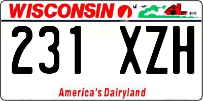 WI license plate 231XZH