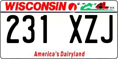 WI license plate 231XZJ