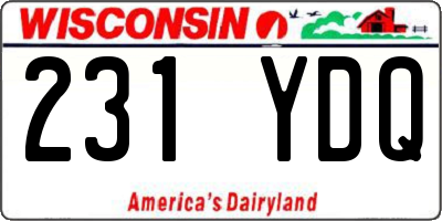 WI license plate 231YDQ