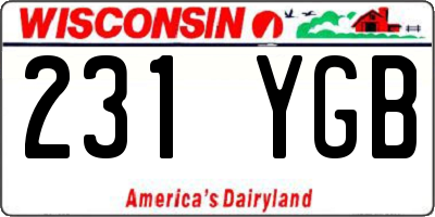 WI license plate 231YGB