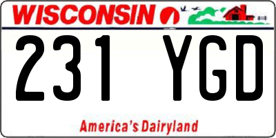 WI license plate 231YGD