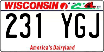 WI license plate 231YGJ