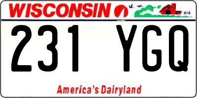 WI license plate 231YGQ