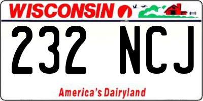 WI license plate 232NCJ