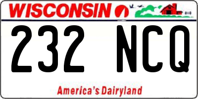 WI license plate 232NCQ