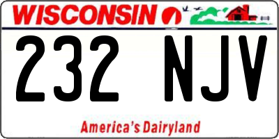 WI license plate 232NJV