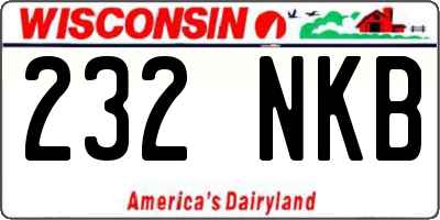 WI license plate 232NKB