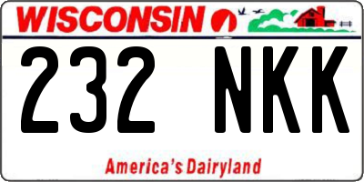 WI license plate 232NKK