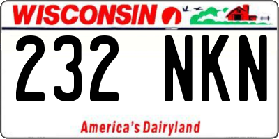 WI license plate 232NKN