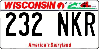WI license plate 232NKR