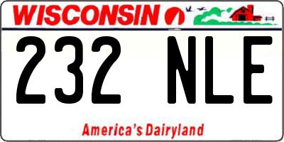 WI license plate 232NLE
