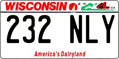 WI license plate 232NLY