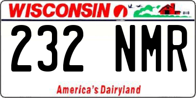 WI license plate 232NMR