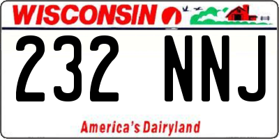 WI license plate 232NNJ
