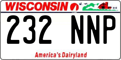 WI license plate 232NNP
