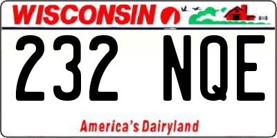WI license plate 232NQE