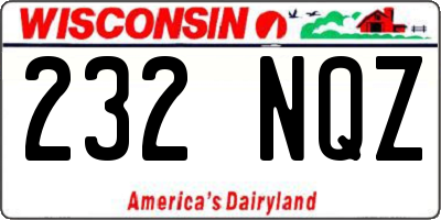 WI license plate 232NQZ