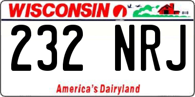 WI license plate 232NRJ