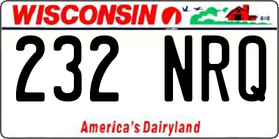 WI license plate 232NRQ