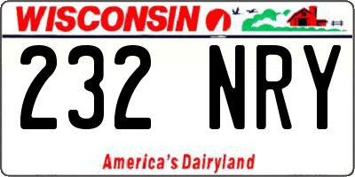 WI license plate 232NRY