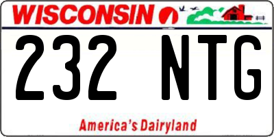 WI license plate 232NTG