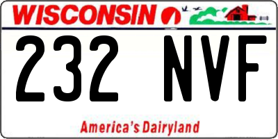 WI license plate 232NVF