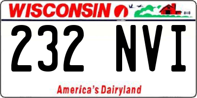 WI license plate 232NVI