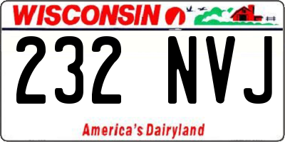 WI license plate 232NVJ