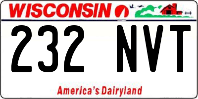 WI license plate 232NVT
