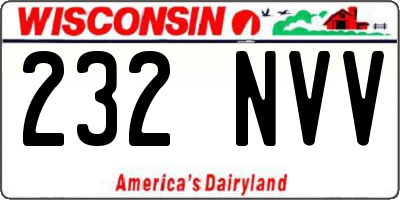 WI license plate 232NVV