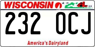 WI license plate 232OCJ