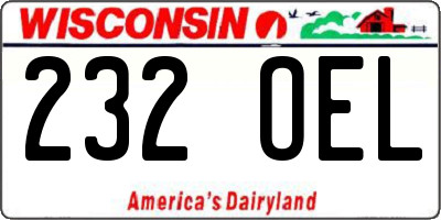WI license plate 232OEL