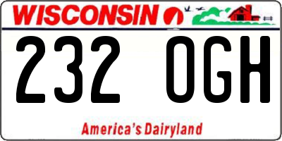 WI license plate 232OGH
