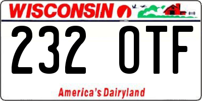 WI license plate 232OTF