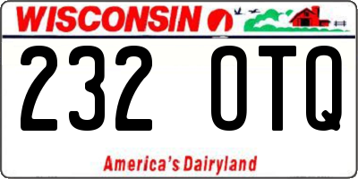 WI license plate 232OTQ