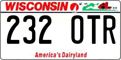 WI license plate 232OTR