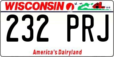 WI license plate 232PRJ