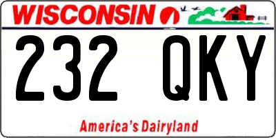 WI license plate 232QKY