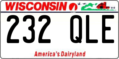 WI license plate 232QLE