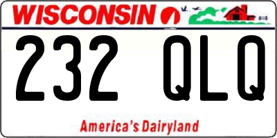 WI license plate 232QLQ