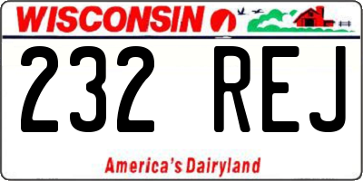 WI license plate 232REJ