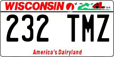 WI license plate 232TMZ